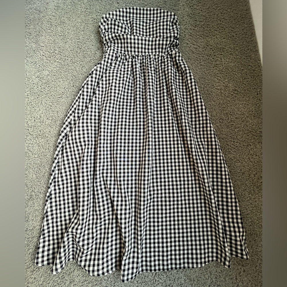 Black and White Cupshe Gingham Dress